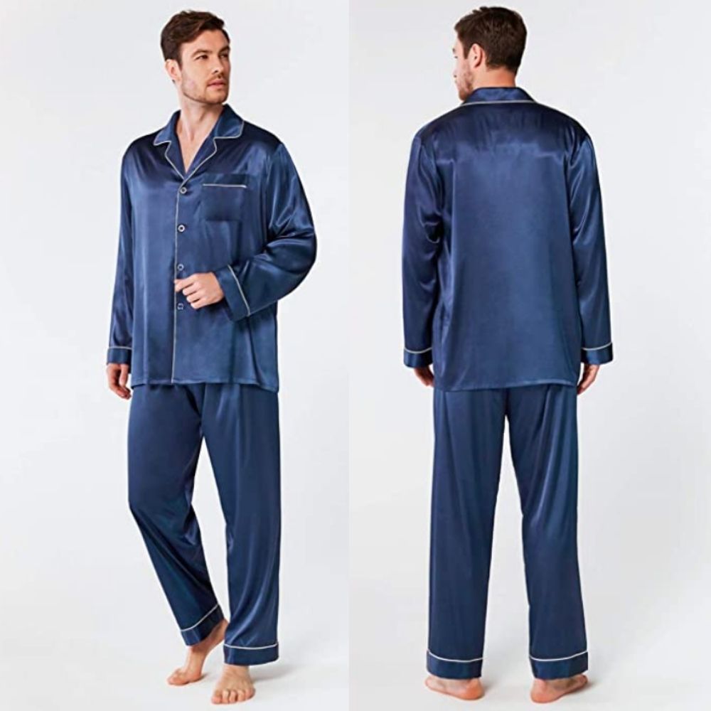 Men's Long Sleeve Satin Pyjamas: image 3