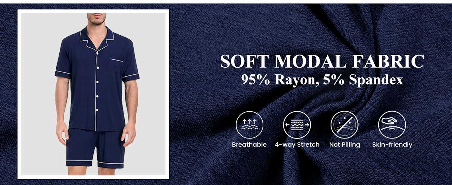 Men's satin pyjama set folded
