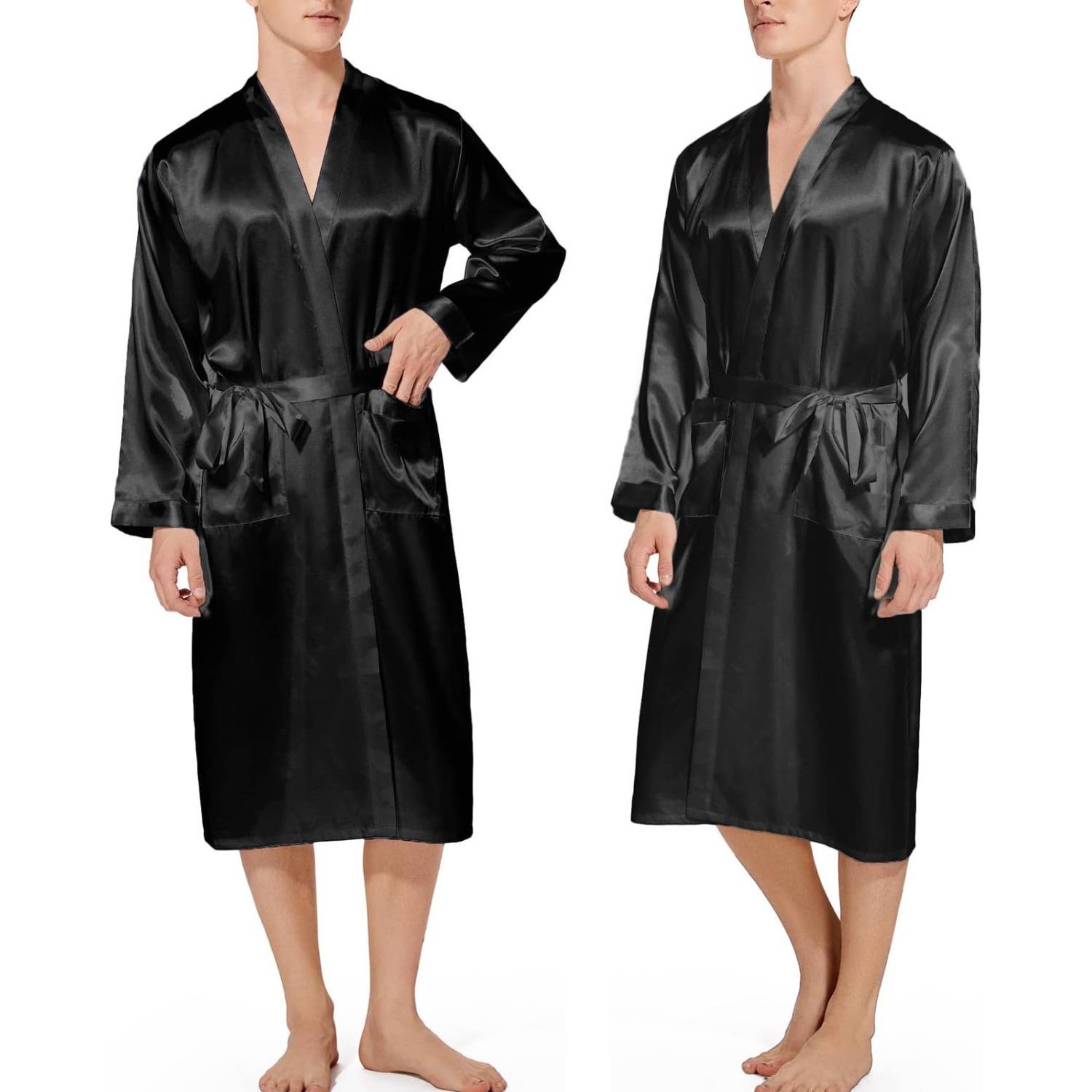 Men's Satin Kimono Robe