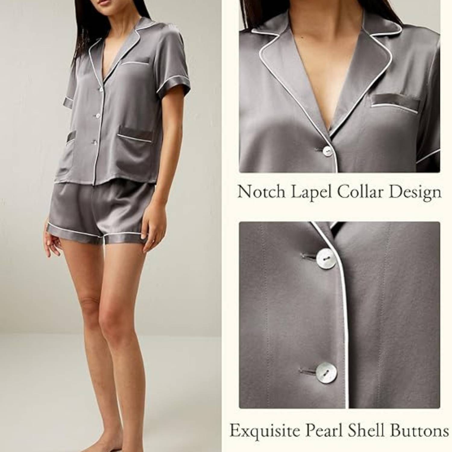 Women's Short Sleeve Silk Pyjamas: image 9