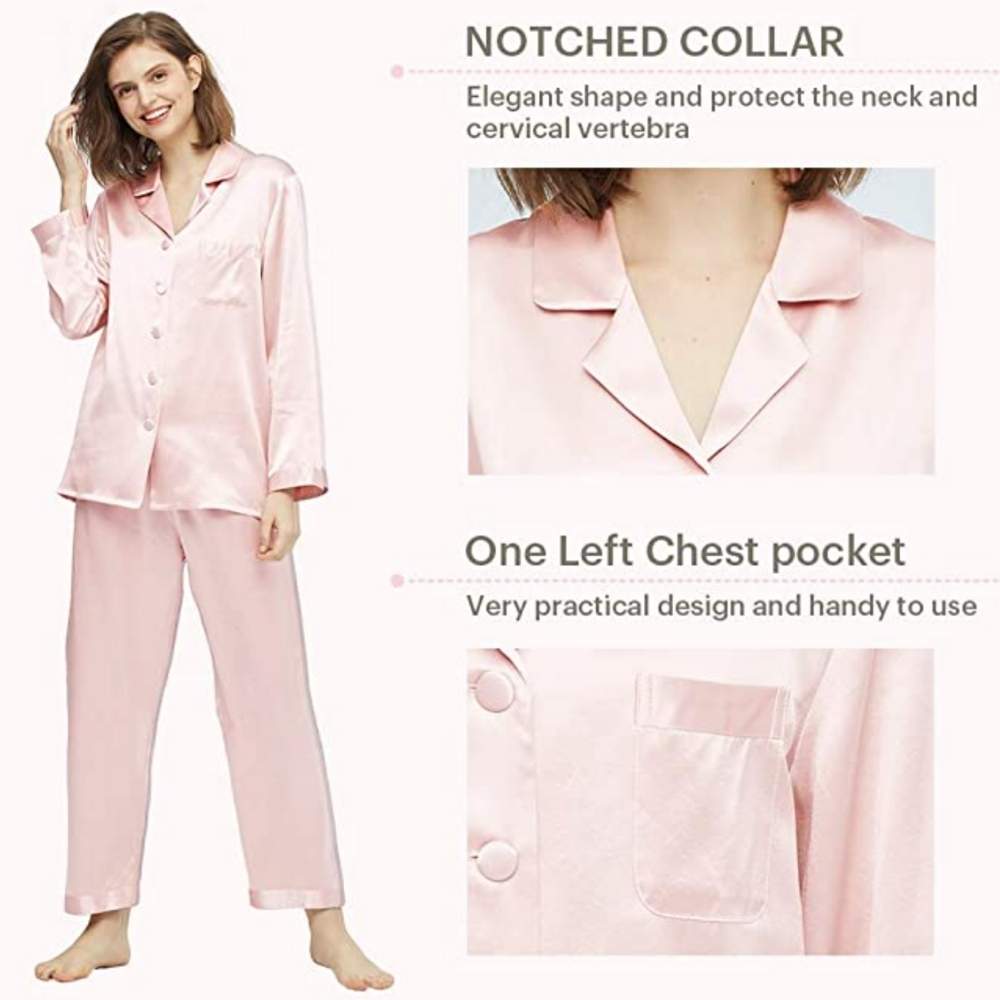 buy ladies pink silk lounge wear set