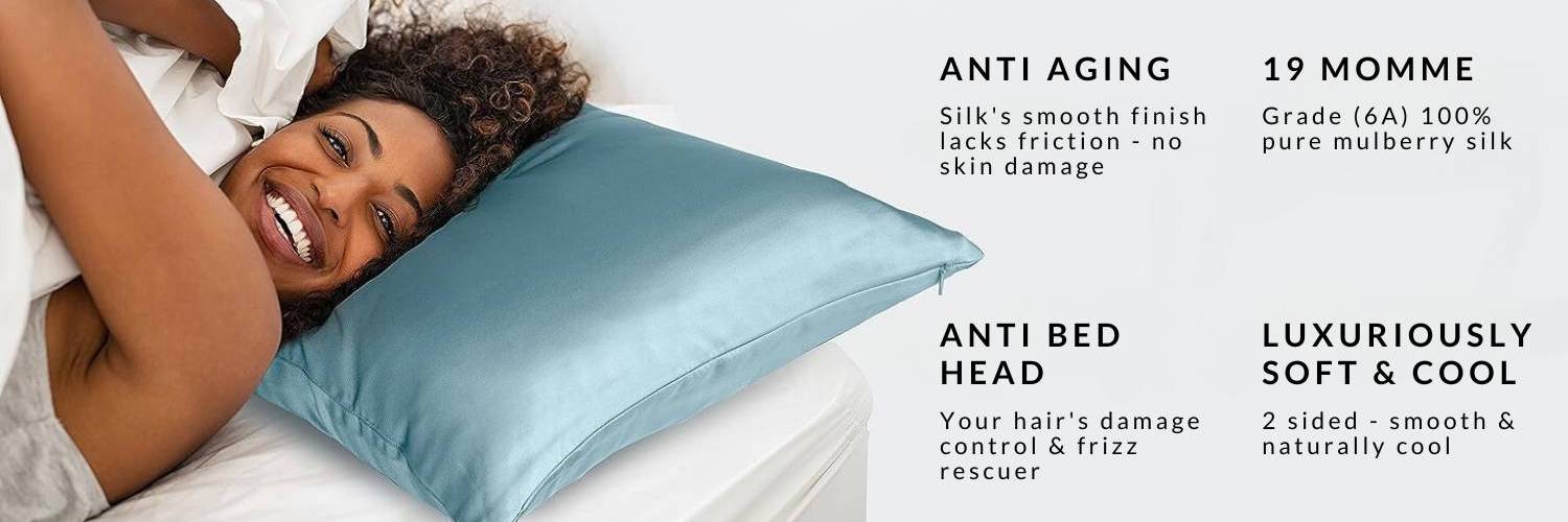 buy two sided silk pillowcase